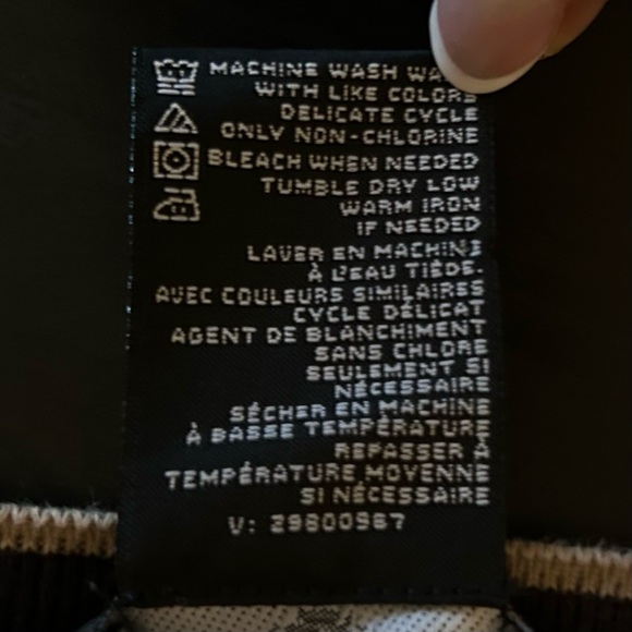 Premiere Collection Men's Brown V-Neck Cotton Long Sleeve XL Modern Minimalist - Picture 4 of 5